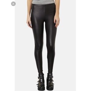 Topshop Faux Leather Leggings